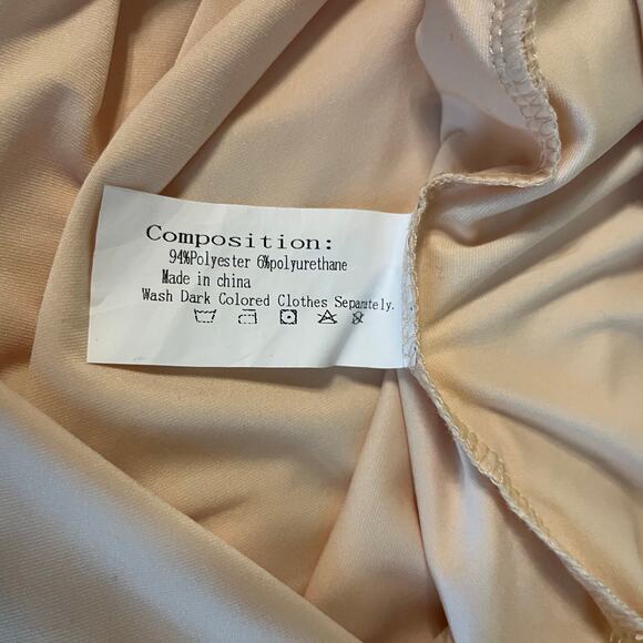 Zaful Forever Young Faux Wrap Midi Slip Dress in Cream Size 6 - Picture 9 of 9